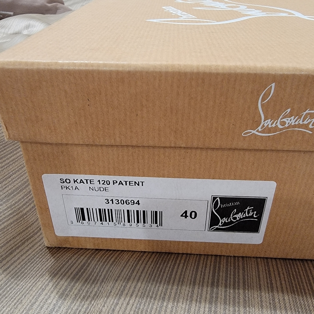 Louboutin So Kate 120 Patent Nude heels - Picture 3 of 12